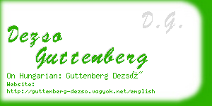dezso guttenberg business card